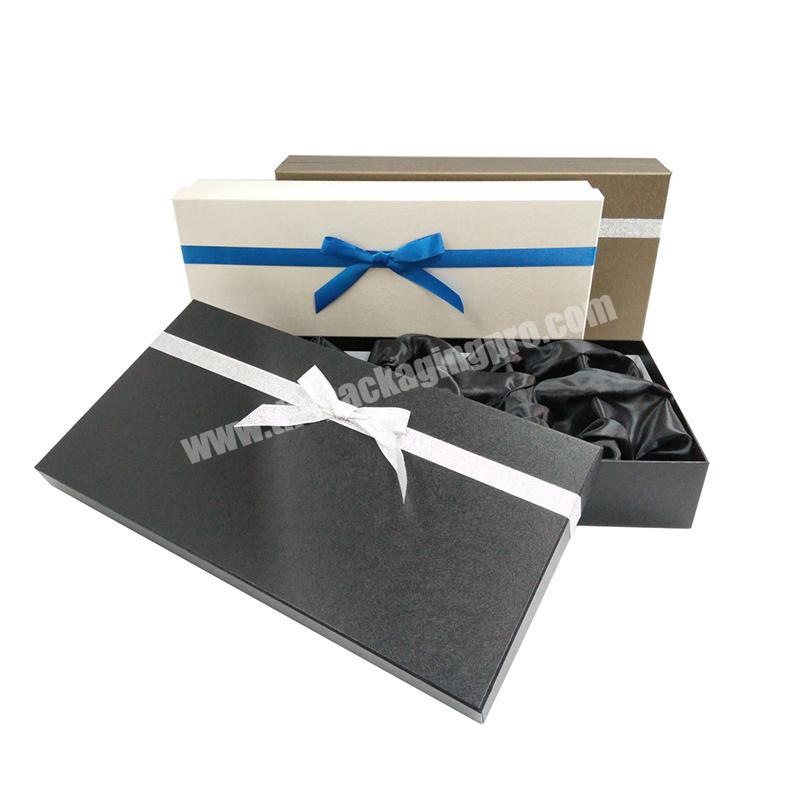 Custom color and size bow tie paper gift packaging box cardboard gift box with lid