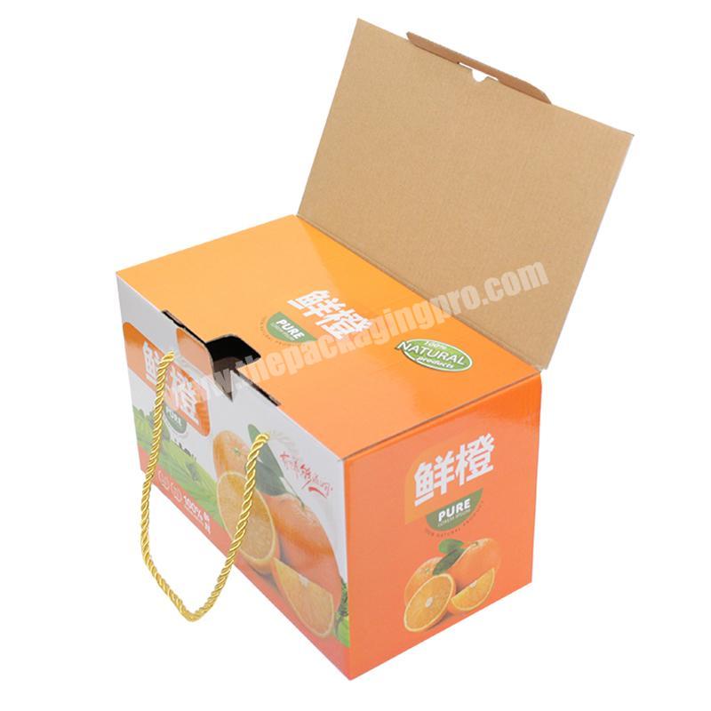 Custom color hollow top fruit vegetables packaging corrugated cardboard boxes