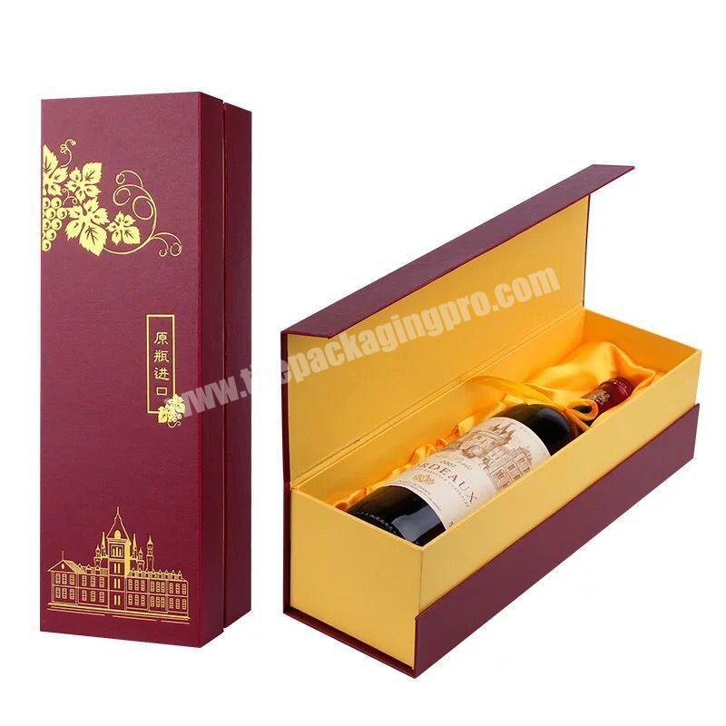 Custom color paper packaging box for red wine luxury packaging box