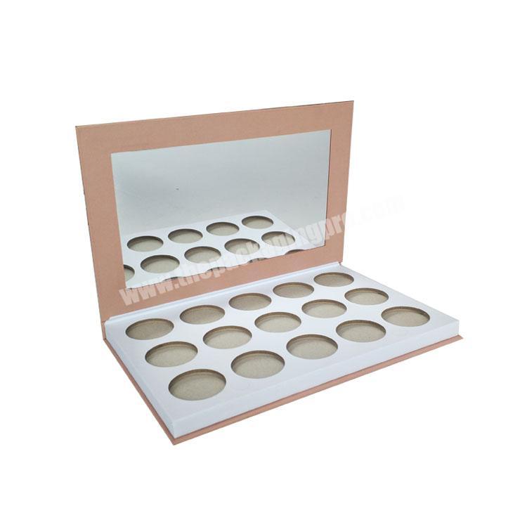 Custom color printed eyeshadow packaging box with clear mirror