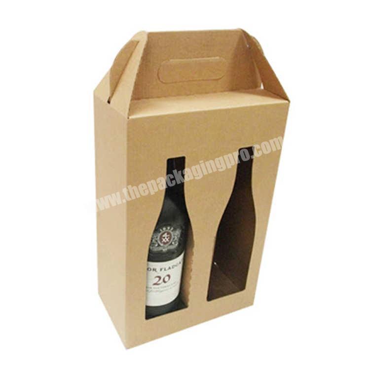 Custom Color Printed Kraft Corrugated Paper Mailer Wine Packaging Box