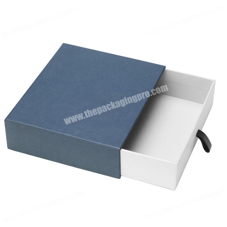 Custom Color Printing Hot Foil Stamping Logo Cardboard Paper Small Size Drawer Sliding Gift Box Packaging