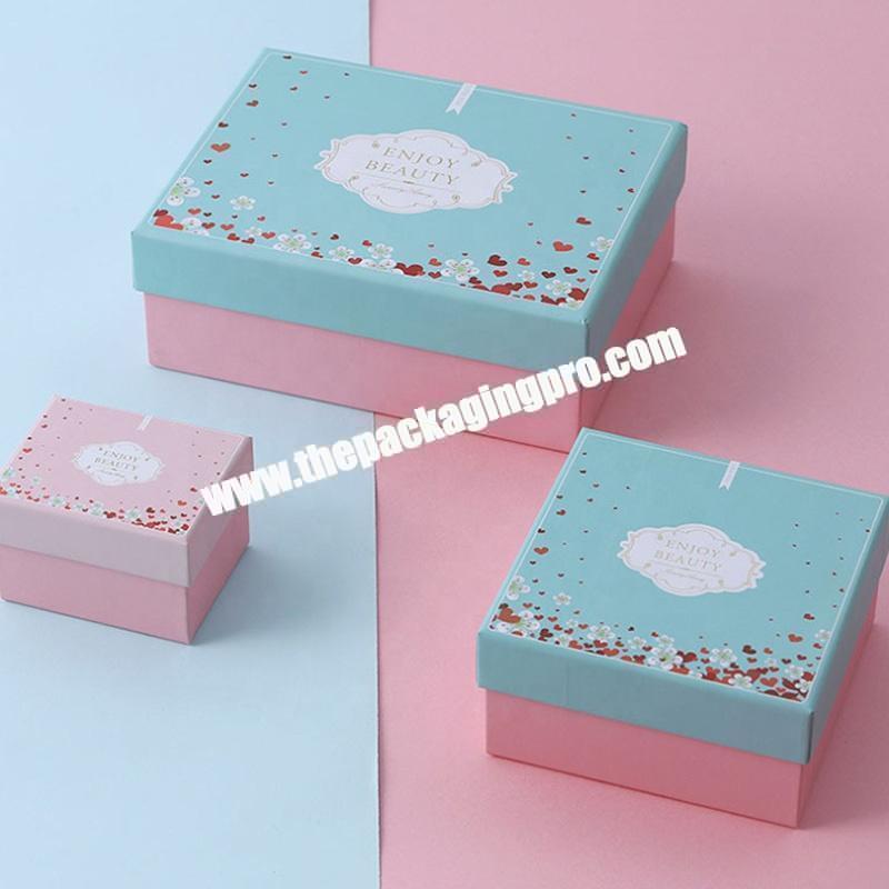 Custom Colorful Corrugated Carton Hard Cardboard box blue and pink