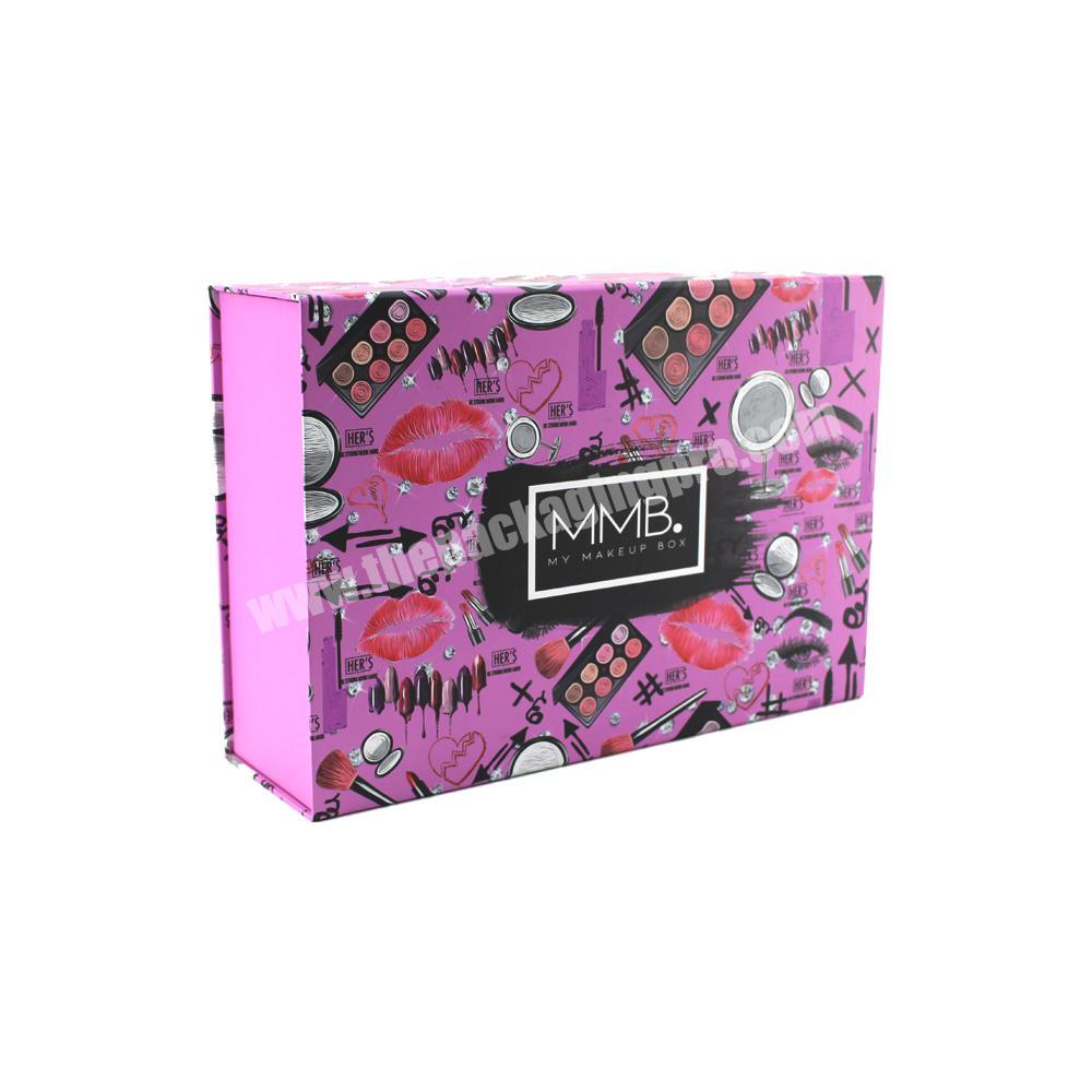 Custom colorful design packaging cosmetic box printing with mirror