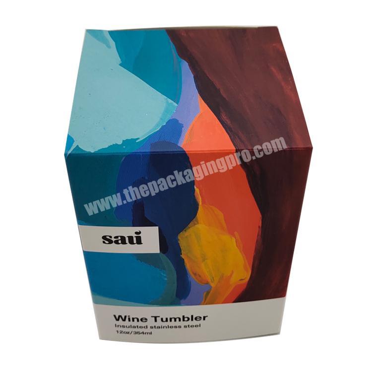 Custom colorful printed cardboard paper tea cup packaging box