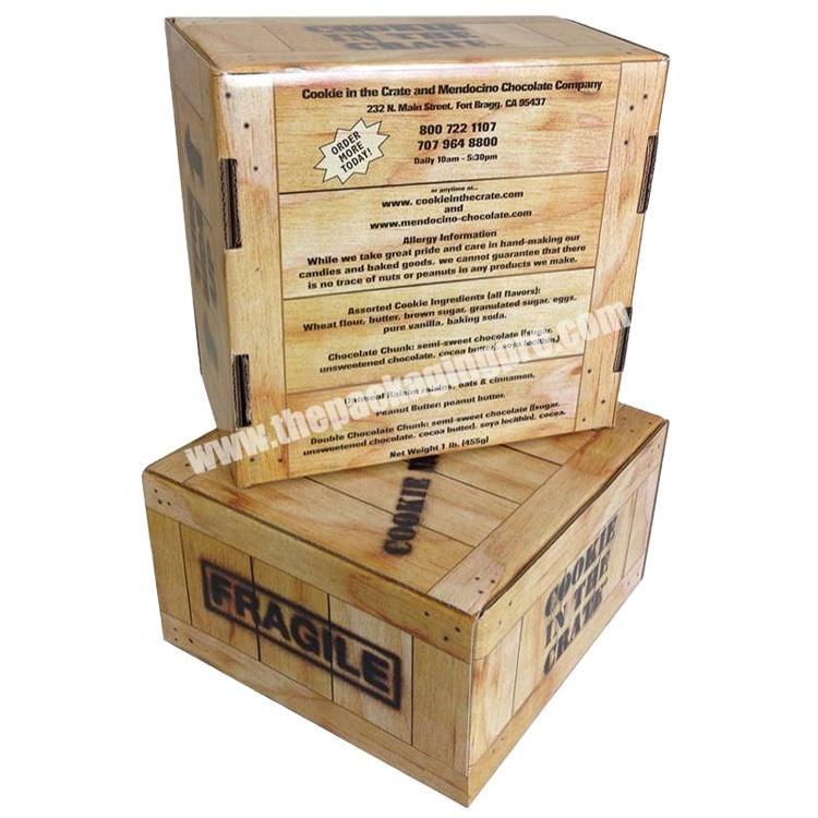 custom cookie mailer box printed bio-degradablle corrugated mailing box postage cardboard box