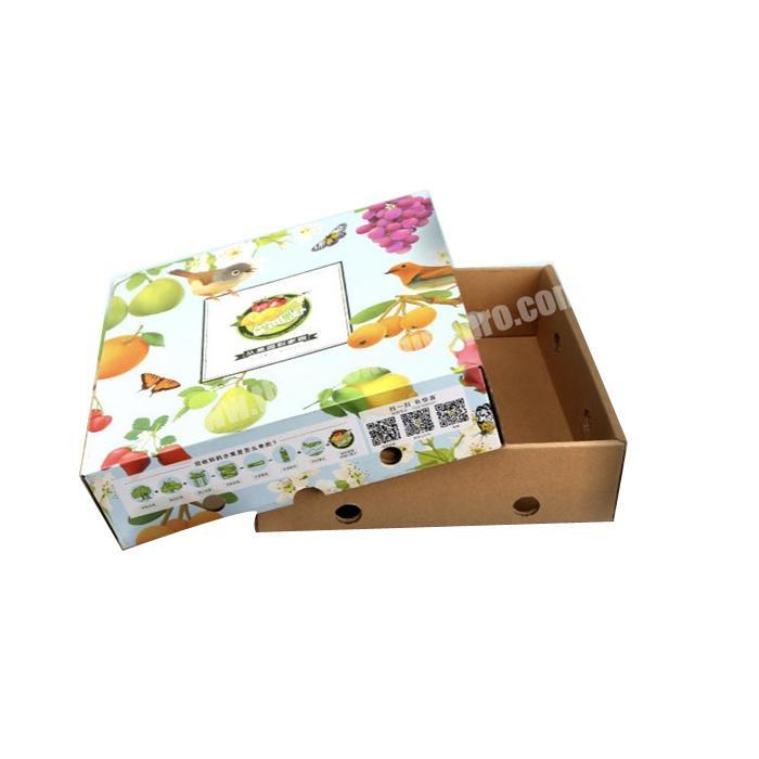 Custom corrugated cardboard box for fruit and vegetable paper carton