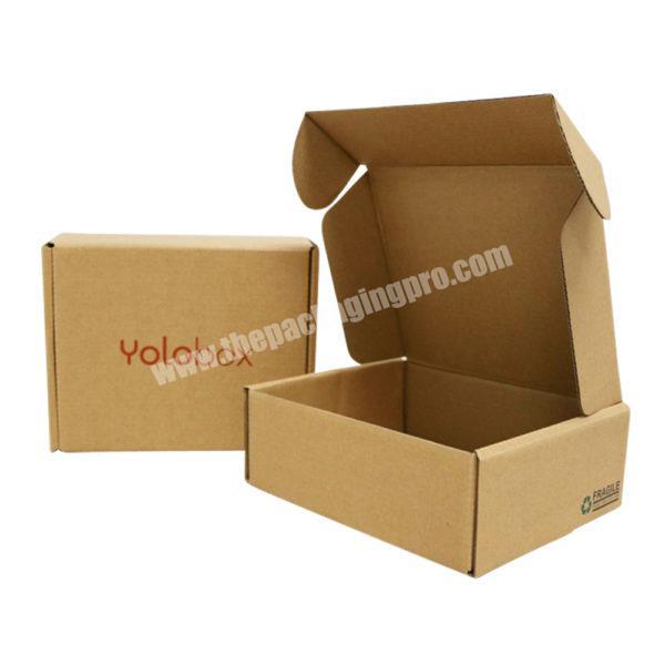 Custom corrugated cardboard shipping carton paper e commerce kraft delivery box