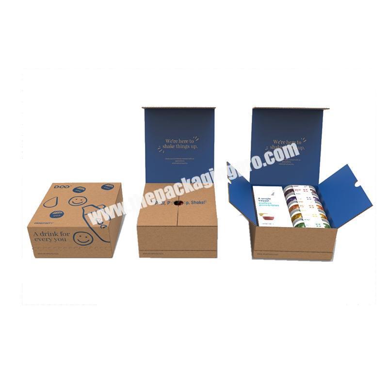 Custom Corrugated Packaging Shipping Subscription Mailer Colored tear carton Box
