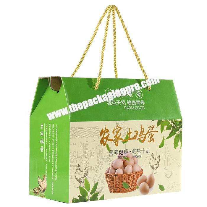 Custom corrugated paper packaging carton box for egg with tray
