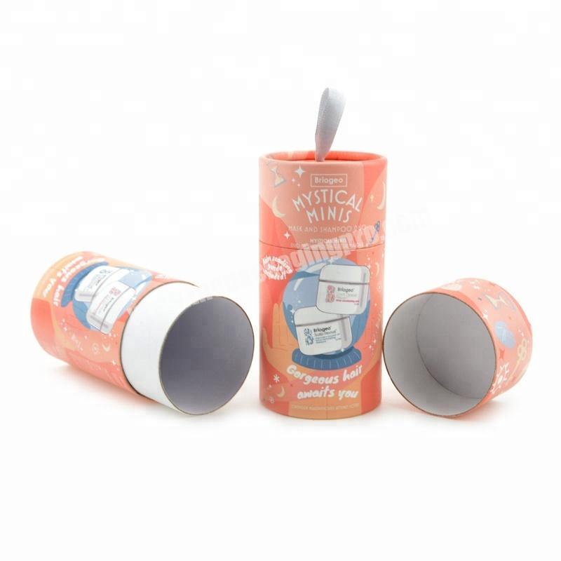 Custom cosmetic cardboard paper tubes packaging print round cosmetic box for cream