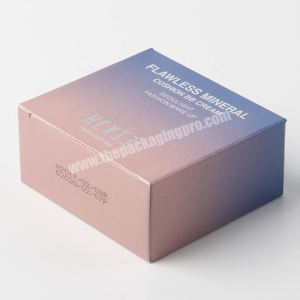 Custom cosmetic folding gift perfume paper packaging box, hot stamping cosmetic box packaging