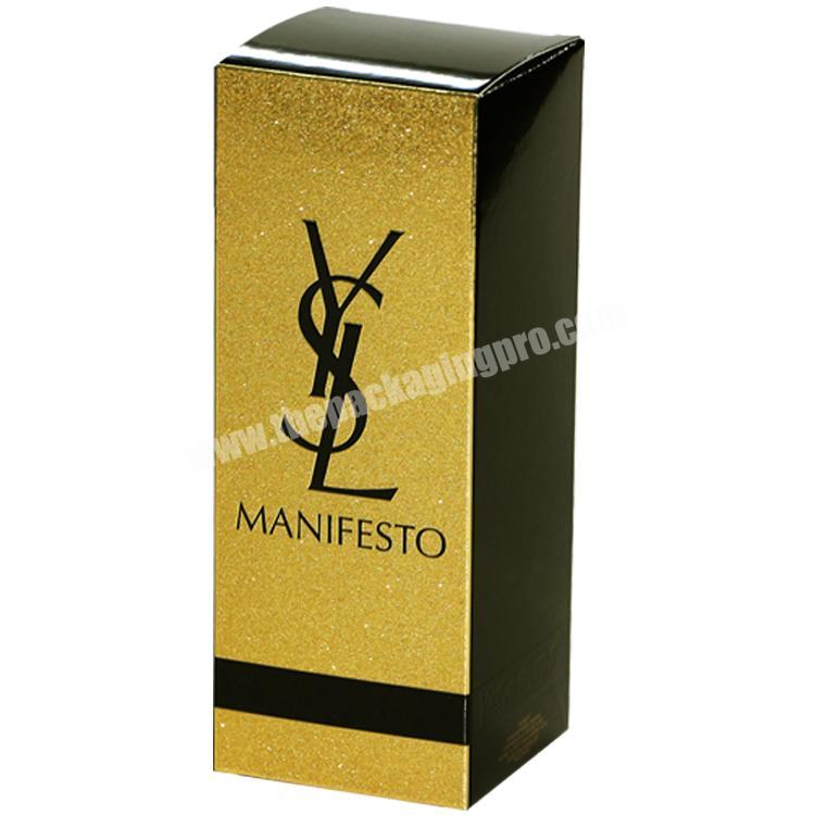 custom cosmetic gold cardstock gift paper box packaging