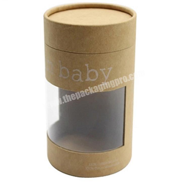 Custom Cosmetics Paper Cardboard Tube Box Cylinder Round Box For Packing