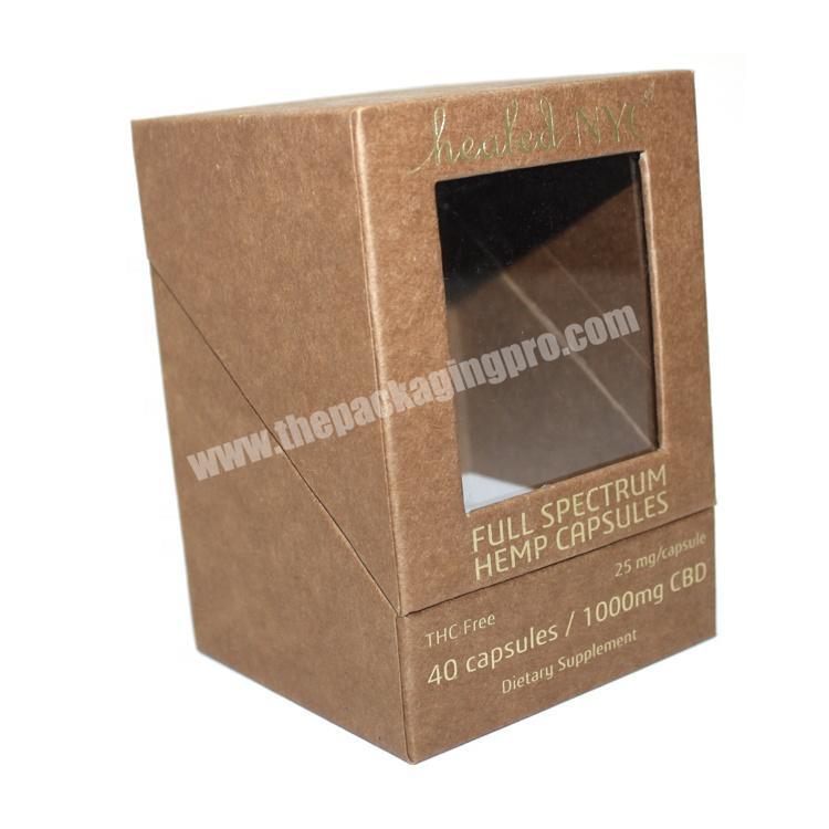 Custom craft paper cbd oil vaporizer pen vape cartridge packaging box