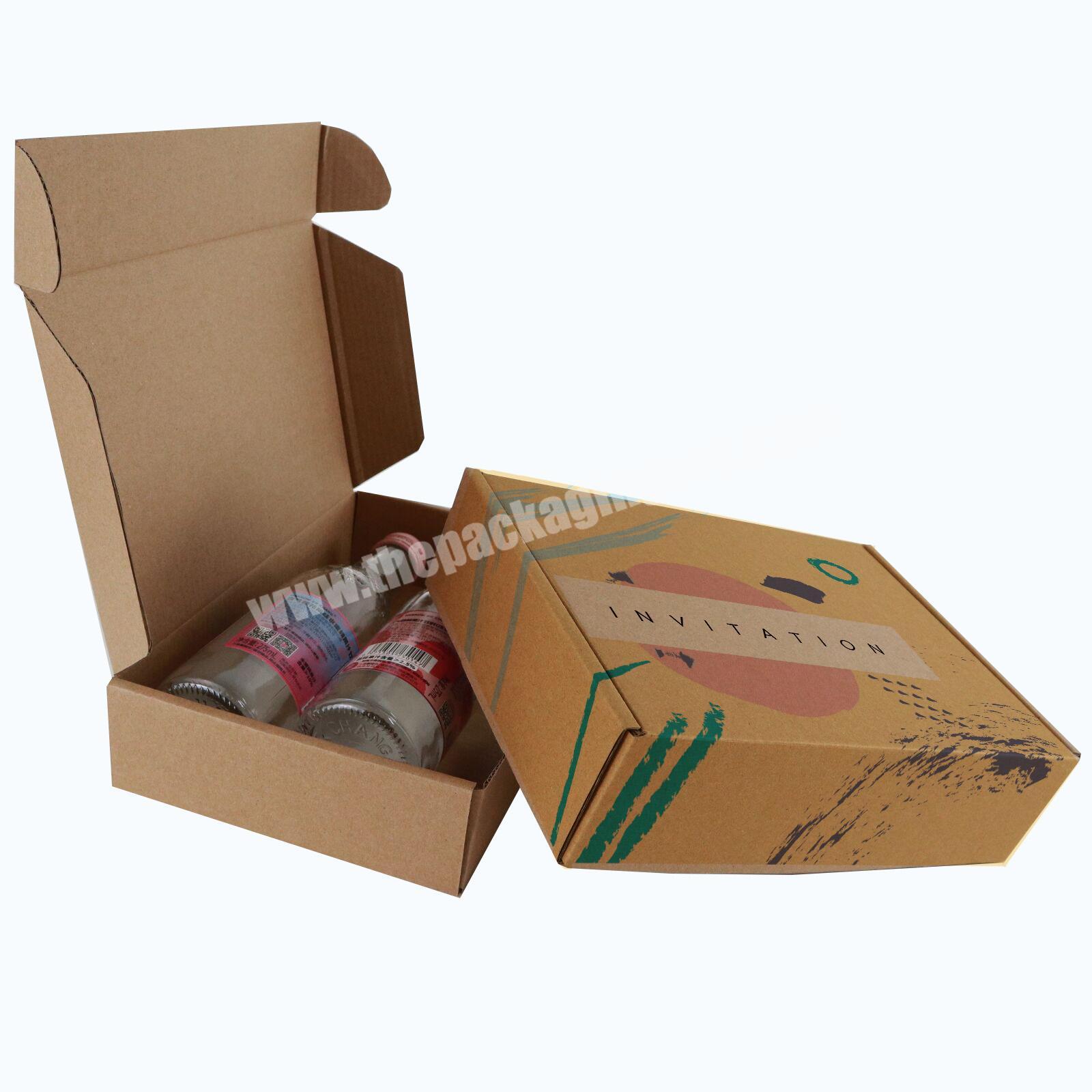 Custom craft paper Color Printing Corrugated Carton Paper Packaging Shipping Box