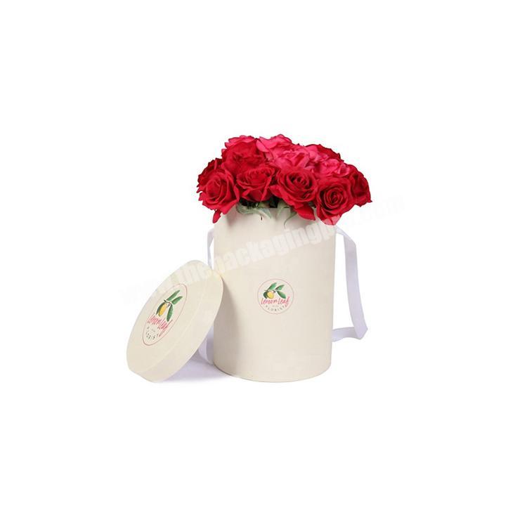 Custom cylinder paper preserved roses flower gift packaging box