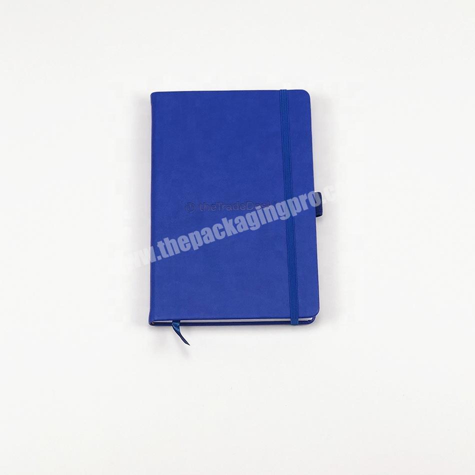 Custom Debossed Logo Elastic Band Closure A5 PU Hardcover Writing Notebook