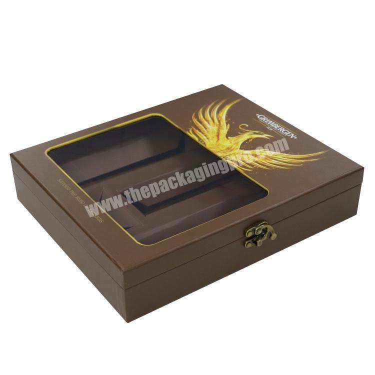 Custom Decorative Hook Rigid Cardboard Paper Packaging Gift Box withstom Logo Luxury Cardboard Magnetic  Gift Box Closure