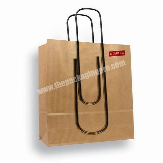 Custom Desgin Brown Kraft Biodegradable Waterproof Clothing Gift Wrapping Luxury Paper Bag