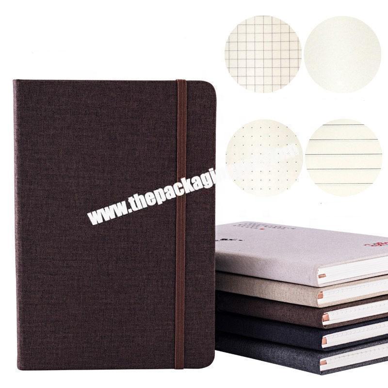 Custom Design 2021 New A5 A6 B5 B6 Dotted Plain Lined Grid Journal Elastic Band Daily Planner Office  Business Agenda Notebook