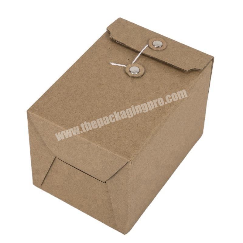 Custom design and kraft paper box with push button