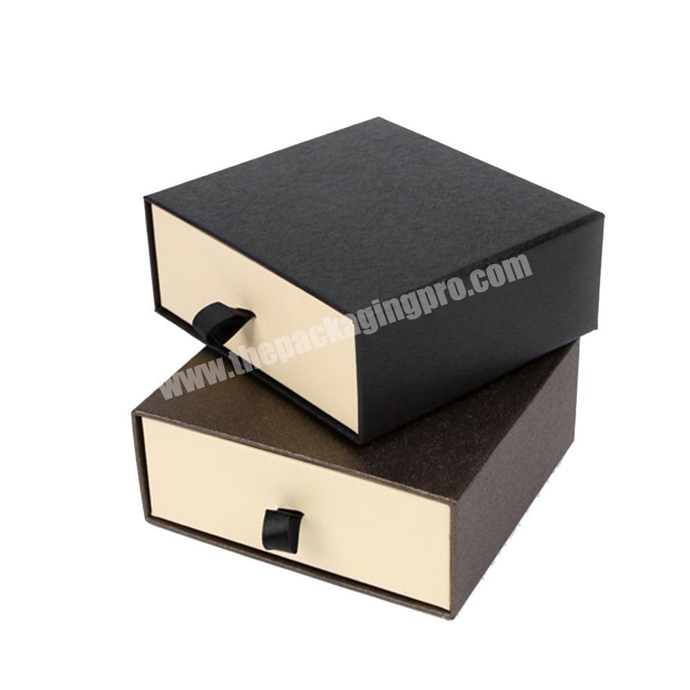 Custom design belt drawer tray shape wallet cardboard gift packaging box