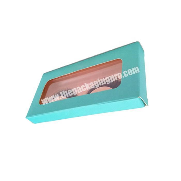 Custom design cardboard eyelash packaging box with window