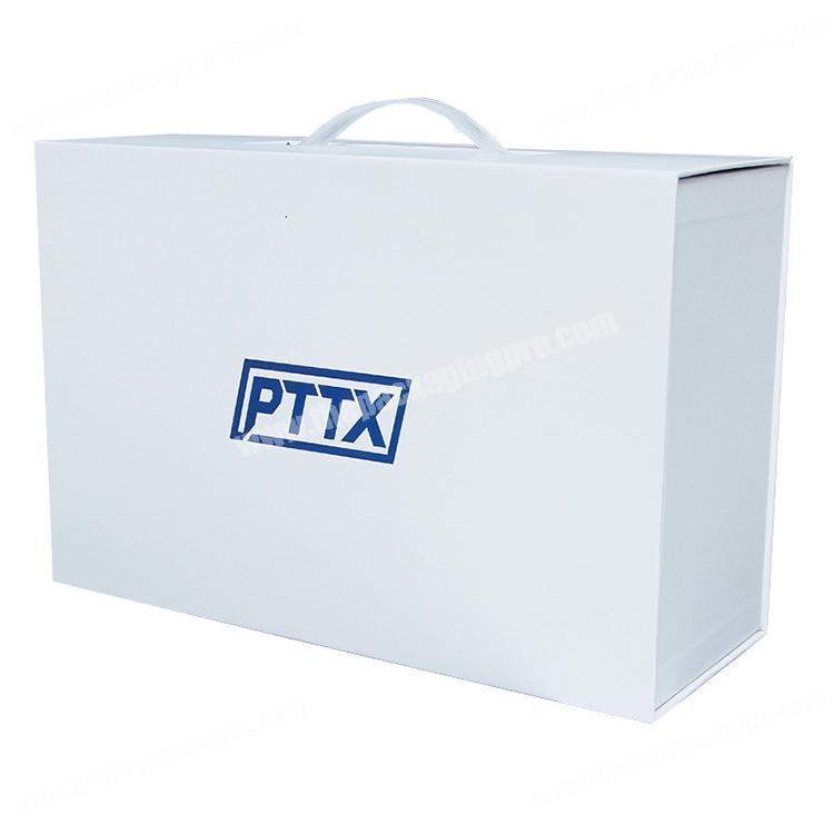 custom design carrying straps gift box packaging with handle