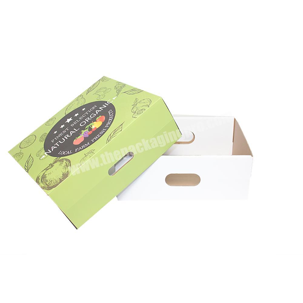 Custom design CMYK printing corrugated rigid paper fruit carton box for fruit packing