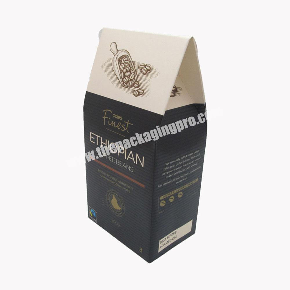 Custom Design Coffee Bean Milk Power Product Packaging Paper Cardboard Folding Box For Shipping With Hot Foil