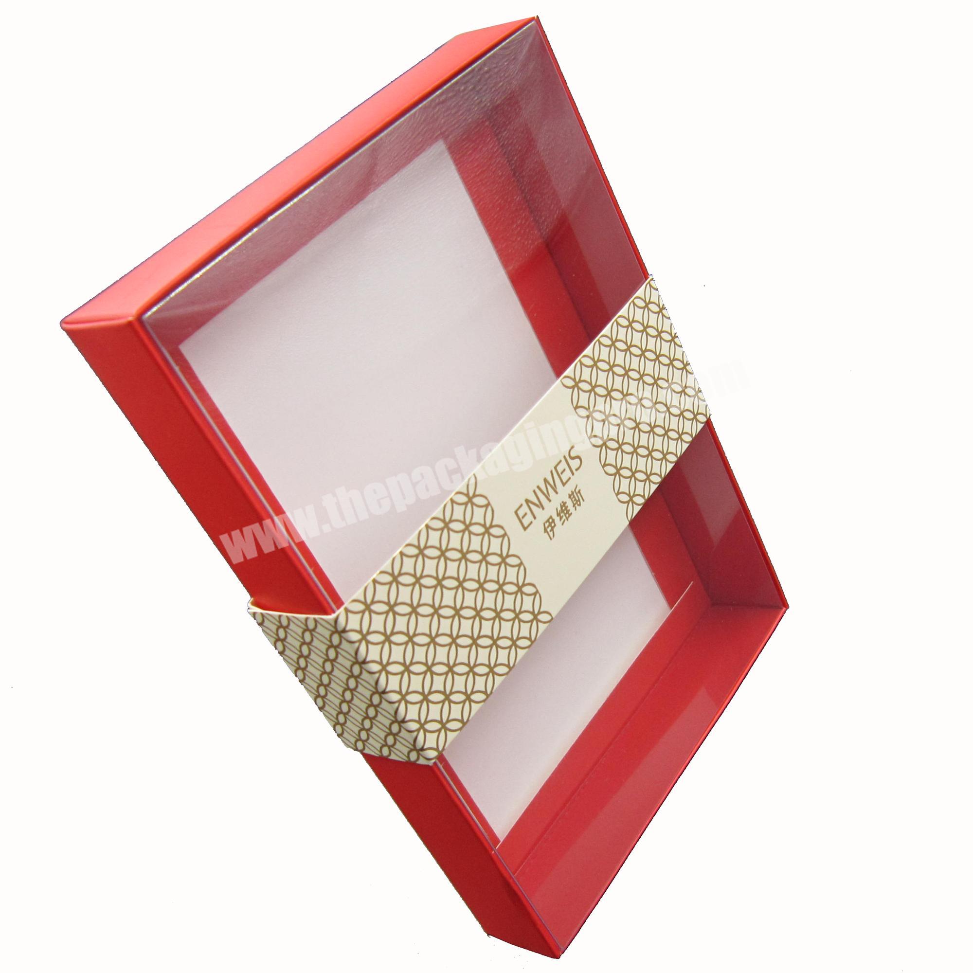 Custom design display pvc window clothing paper box packaging