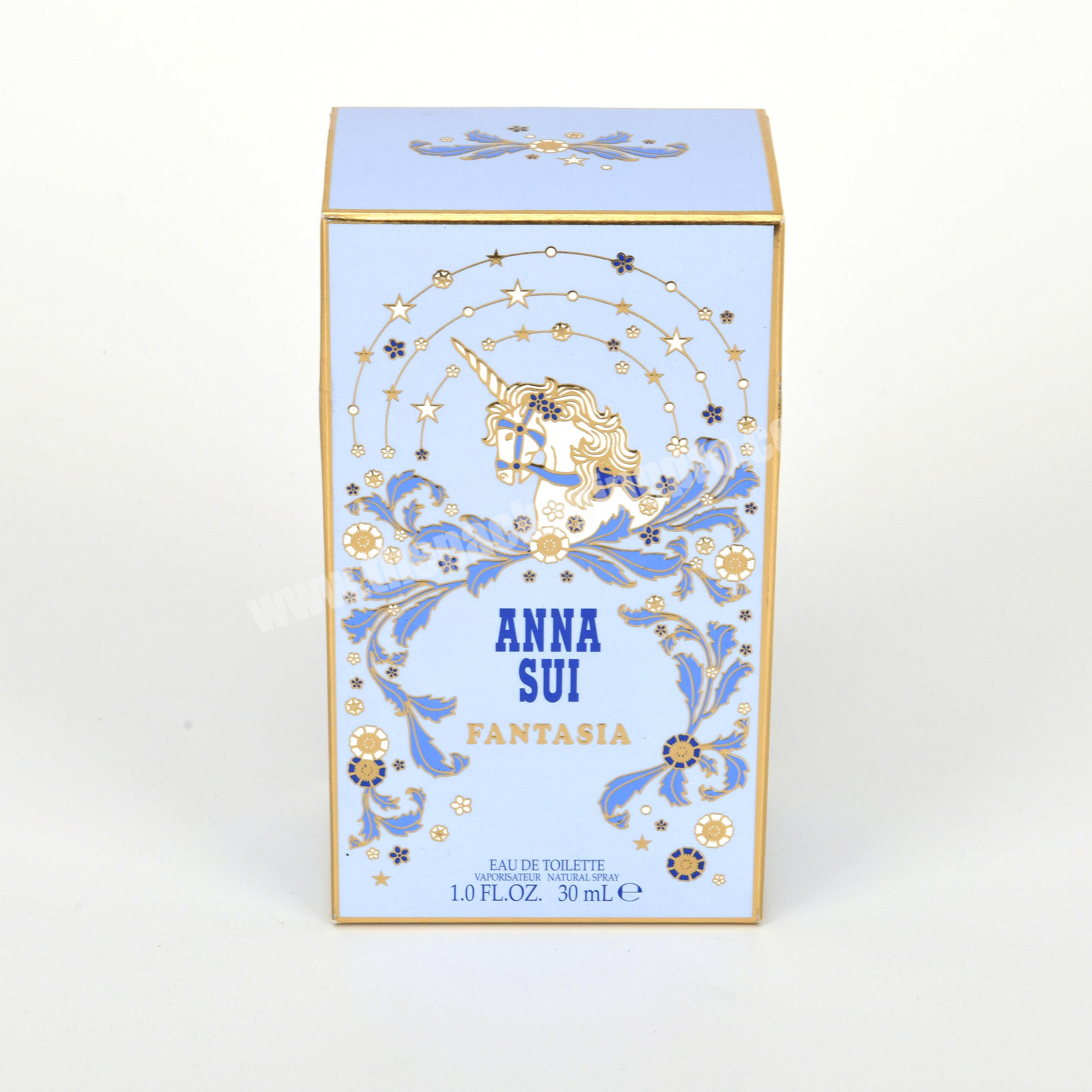 Custom Design Gold logo Cardboard Packaging Cosmetics Box with foam plastic insert for Cosmetics