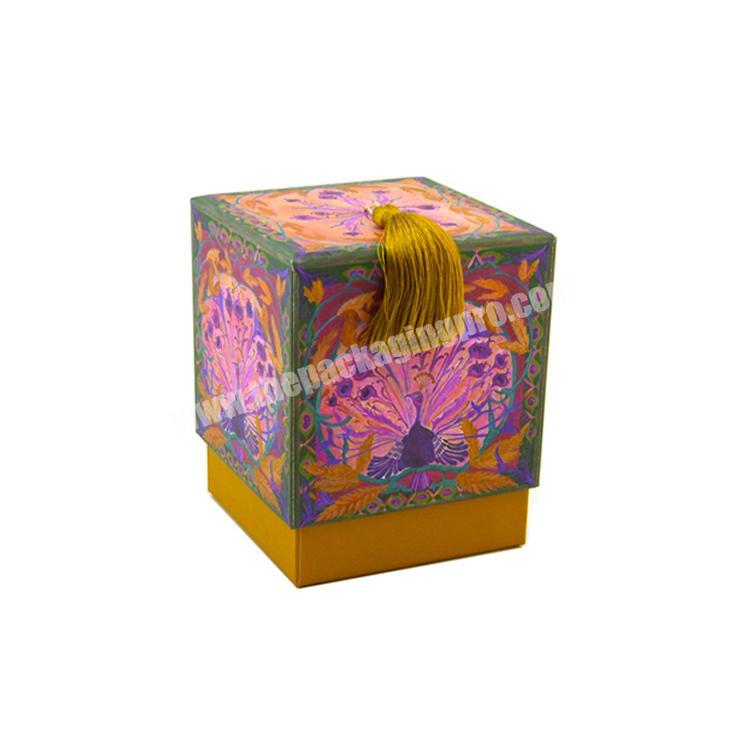 Custom design hot sale cardboard candle gift box with magnetic lid