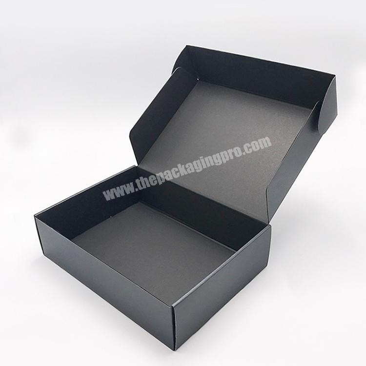 Custom design hot stamping black packaging shipping mailer box