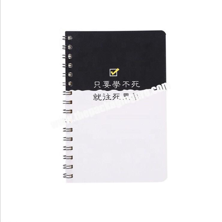 Custom Design Logo Printed A4 A5 A6 B5 Soft Cover Eco Friendly Recycling Paper Notepad Office Journal Coil Spiral Notebook