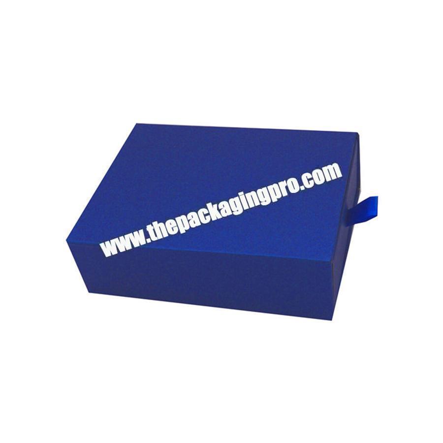 Custom design logo printed drawer gift box with handle