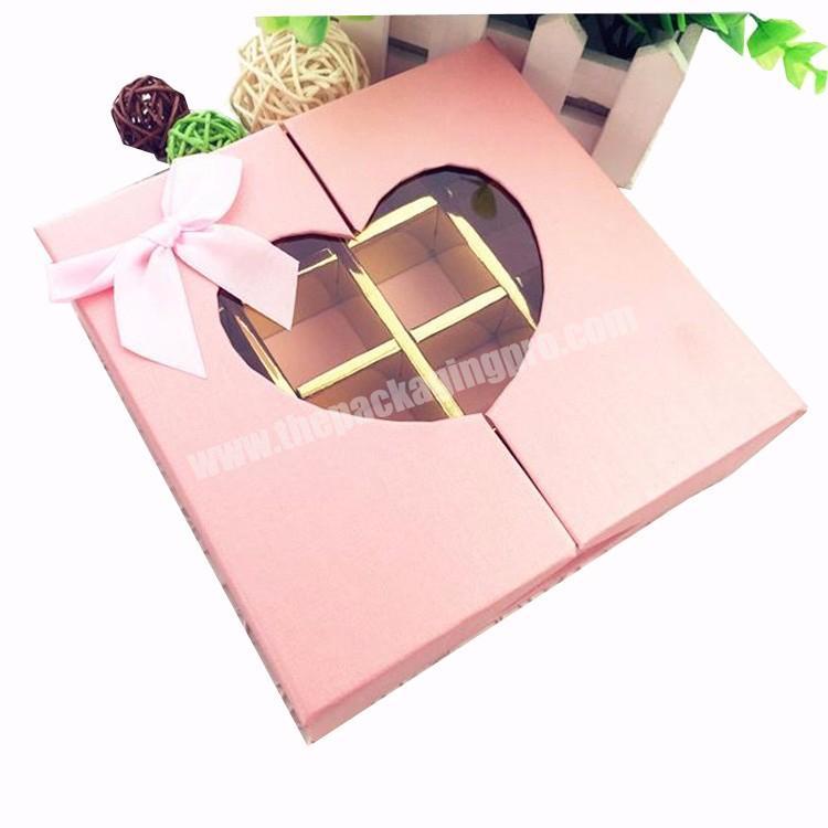 Custom Design Logo Printed Luxury Chocolate gift Box Packaging With Clear Window Hot Sales.