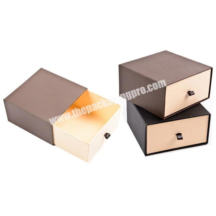 Custom Design Logo Sliding Open Kraft Paper Drawer Gift Packing Box