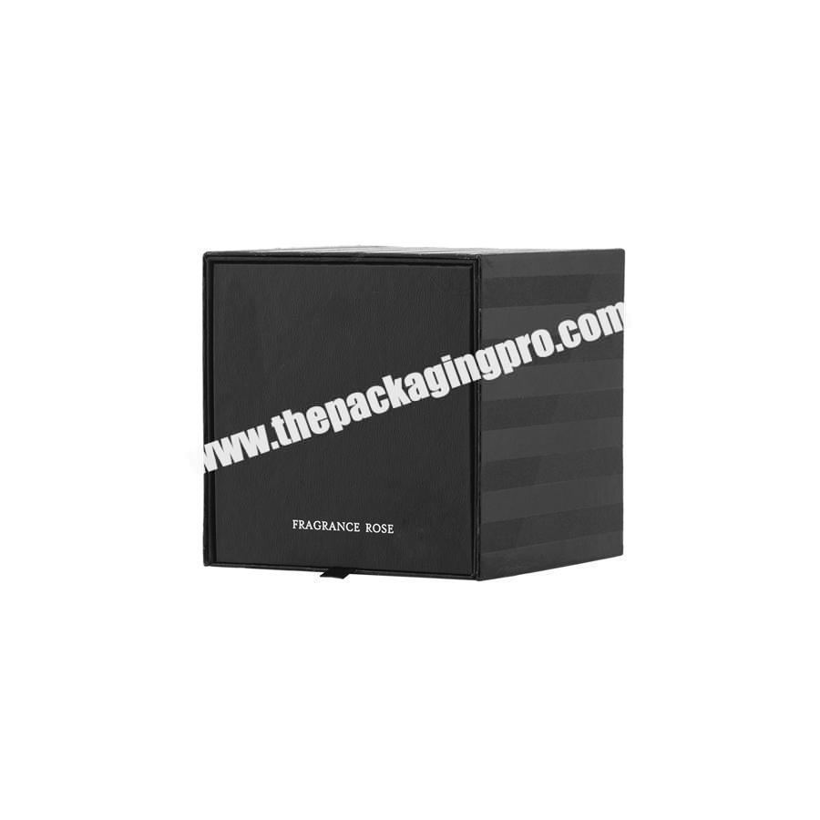 Custom design luxury cardboard black jewelry box with drawer