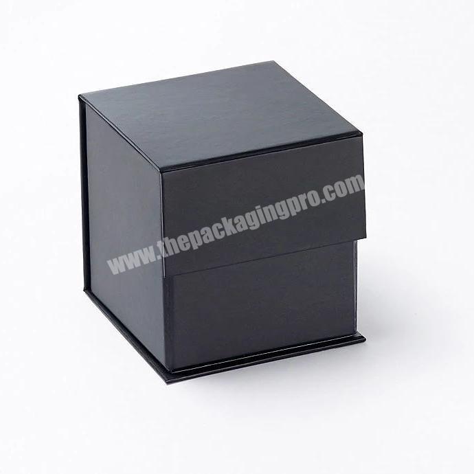 Custom design luxury cardboard black paper perfume bottle packaging gift box