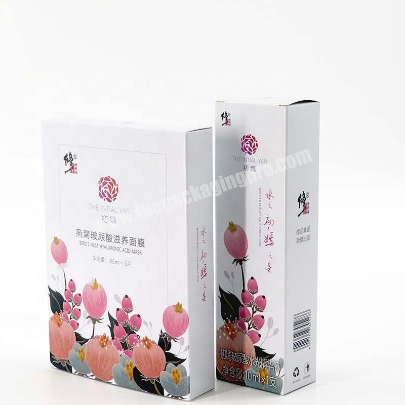 Custom design luxury cosmetic retail packaging product box for face mask emballage
