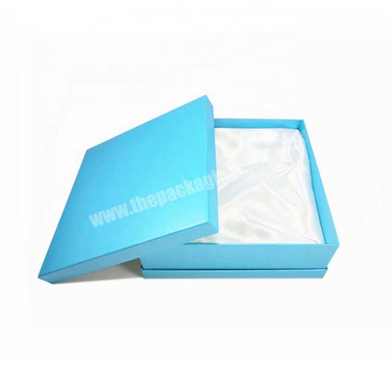 Custom Design Luxury Lid And Base Cosmetics Paper Packaging Gift Box With Satin Inside