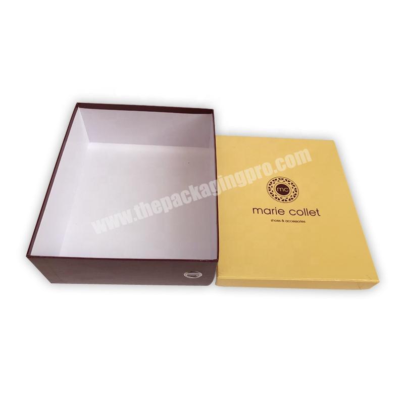Custom Design Luxury Lid And Base Fancy Cardboard Paper Shoe Box Sandals Boots Packaging Boxes