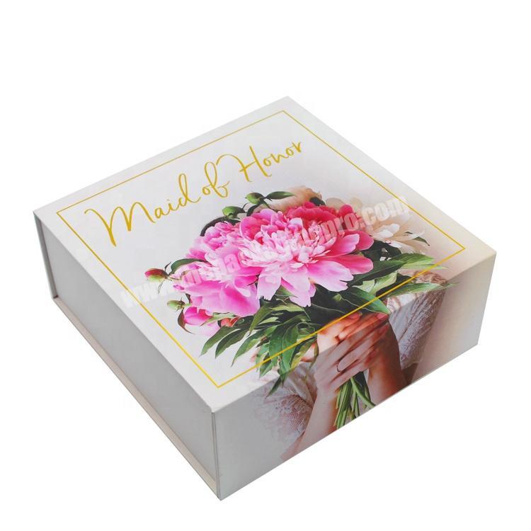 Custom design luxury packaging folding wedding gift cardboard box wedding favor box