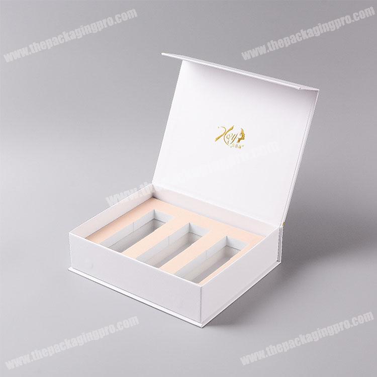 custom design make up cosmetic paper gift box with EVA foam sponge insert