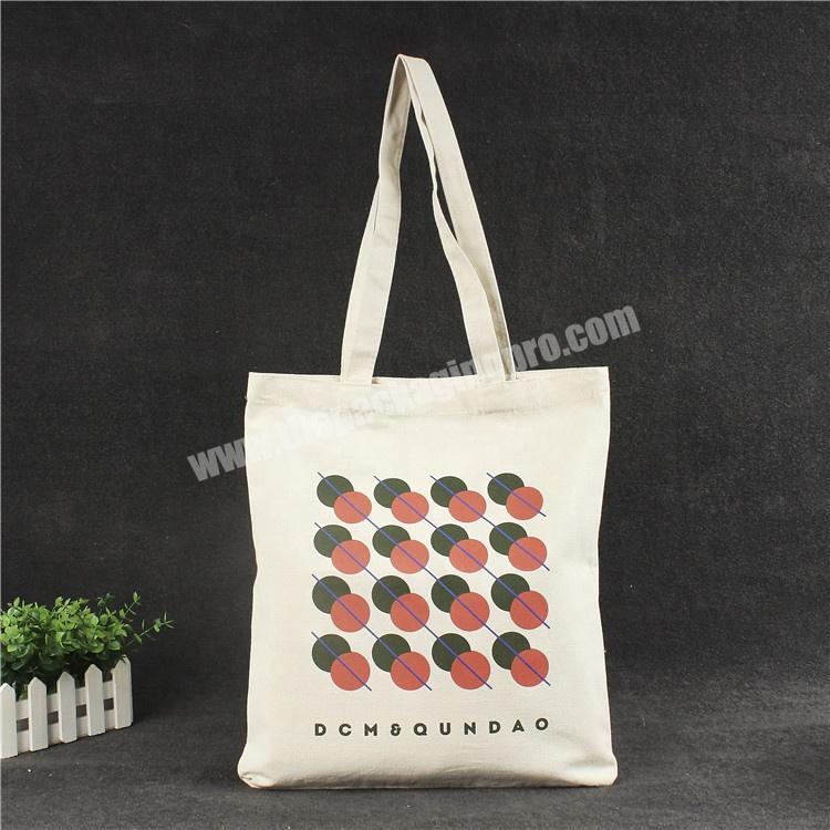 Custom design natural cotton tote shopping bags with logo