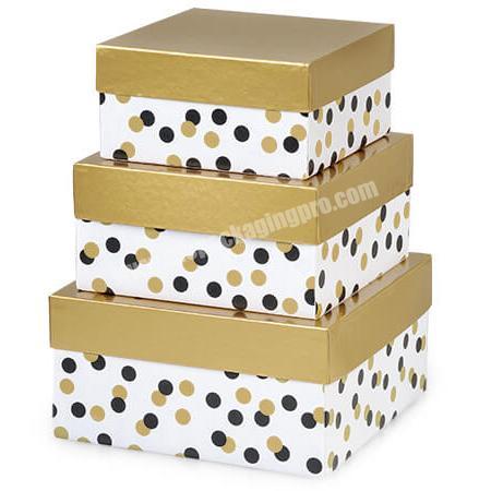 Custom Design Paper Gift Packaging Box Set Rigid Nested Boxes Sets with Lids