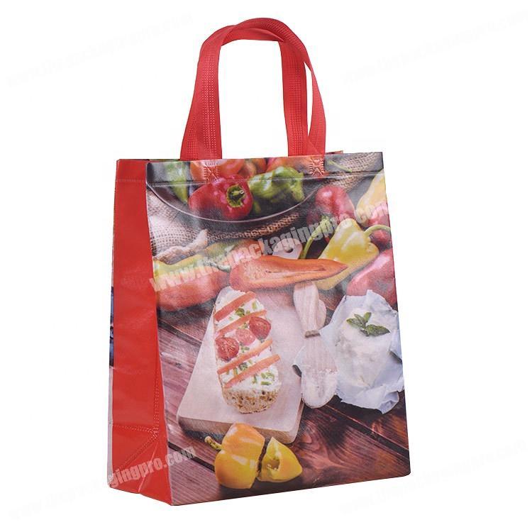 Custom design pp market laminated non woven bag for shopping