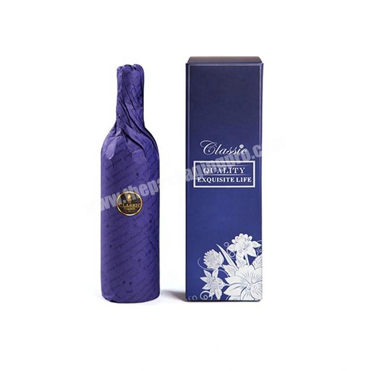 Custom Design Printed Embossed Luxury Wine Packaging Paper Box